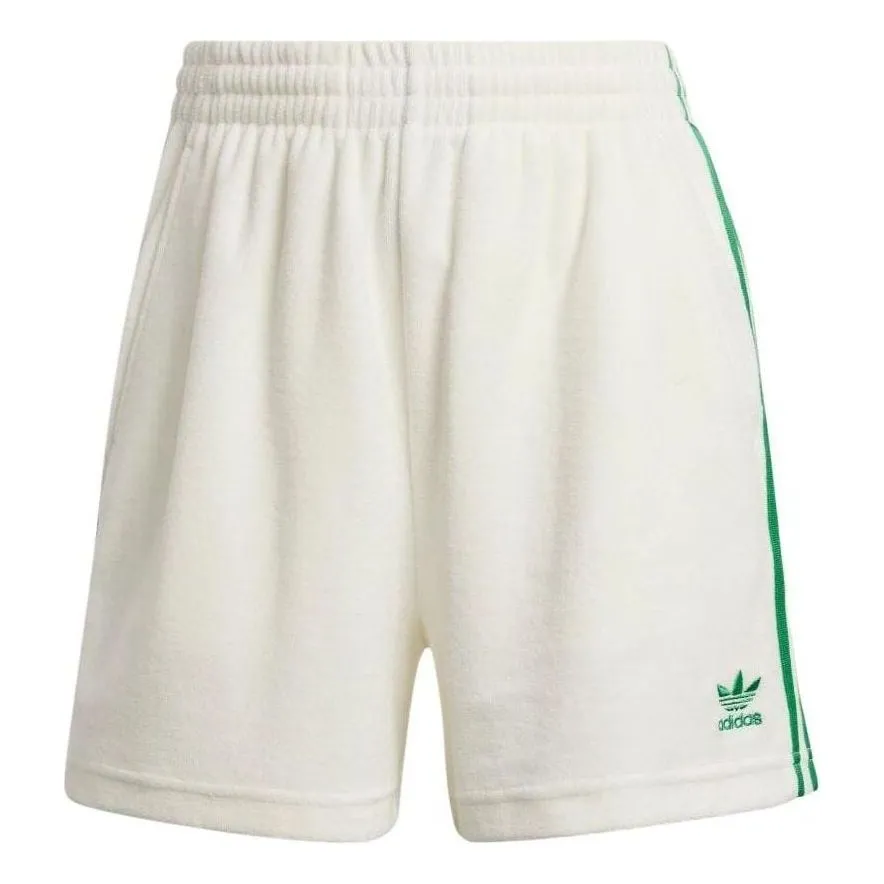 (WMNS) adidas Originals Resort Shorts 'White Green' JH0617 sold by KicksCrew