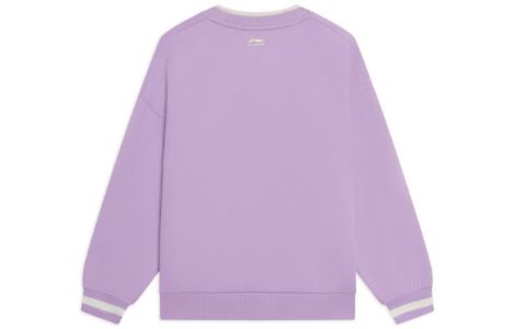 (WMNS) Li-Ning Floral Embroidered Logo Sweatshirt 'Purple' AWDS918-5 sold by KicksCrew