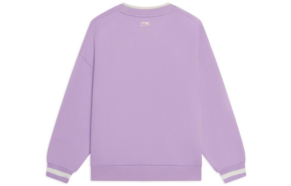 (WMNS) Li-Ning Floral Embroidered Logo Sweatshirt 'Purple' AWDS918-5 sold by KicksCrew product image thumbnail 2
