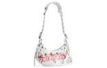 (WMNS) Balenciaga Le Cagole Xs Shoulder Bag Diy Metal 'White' 6713092AAXE9066 sold by KicksCrew