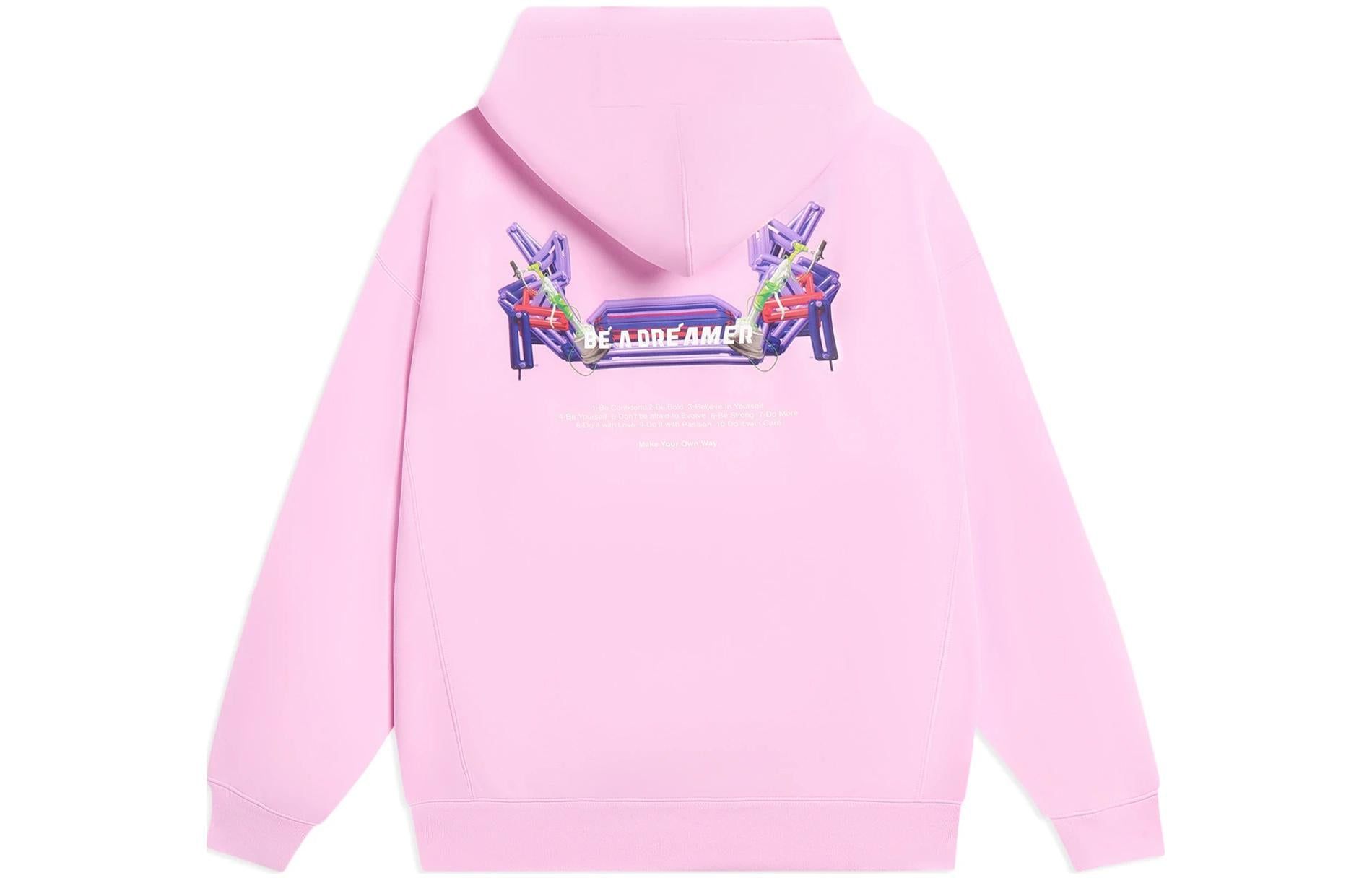 Li-Ning Way Of Wade Art Graphic Hoodie 'Pink' AWDSE73-4 sold by KicksCrew product image thumbnail 2