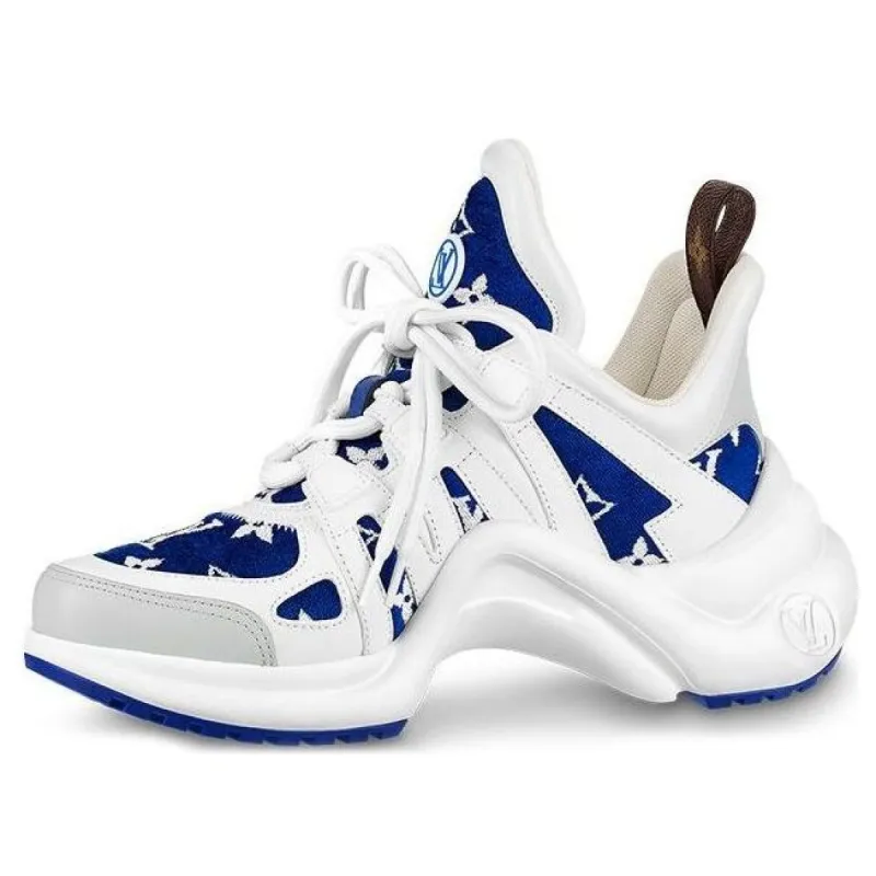 (WMNS) LOUIS VUITTON LV Archlight Sneakers 'White with Blue Monogram' 1AACTQ sold by KicksCrew