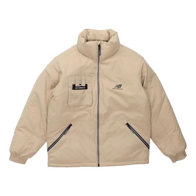 New Balance Logo Print Puffer Jacket 'Pink' AMJ14308-BEI sold by KicksCrew