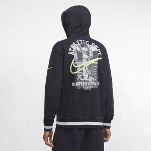 Nike Sportswear Club Fleece Pullover Hoodie 'Black White' DC3546-010 sold by KicksCrew