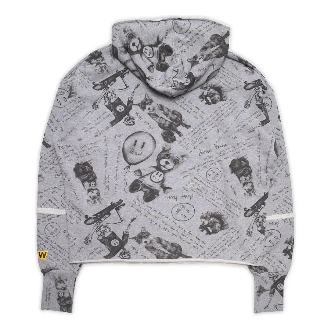 Drew House Secret Deconstructed Hoodie 'Idears heather Grey' DR-FW21-107 sold by KicksCrew product image thumbnail 2