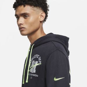 Nike Sportswear Club Fleece Pullover Hoodie 'Black White' DC3546-010 sold by KicksCrew