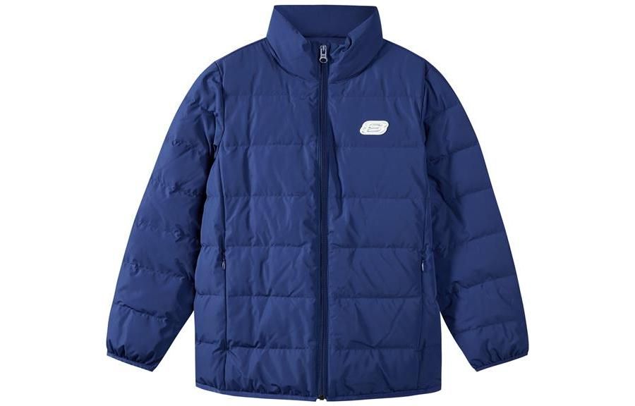 (GS) Skechers Full Print Mountain 3-In-1 Hooded Down Jacket 'White Blue' P422B047 sold by KicksCrew product image thumbnail 5