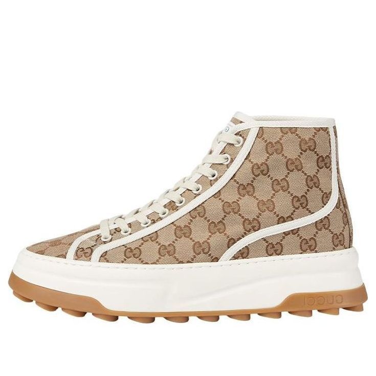 GUCCI Tennis 1977 High-Top Sneakers 'Tan White' 745999-20Q20-9745 sold by KicksCrew