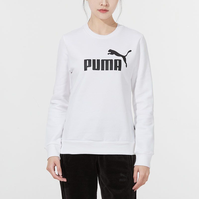 (WMNS) Puma Essential Logo Fleece Crew Neck Sweater 'White' 847678-02 sold by KicksCrew product image thumbnail 3