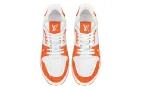 LOUIS VUITTON LV Trainers 'White Orange' 1ABOIS sold by KicksCrew