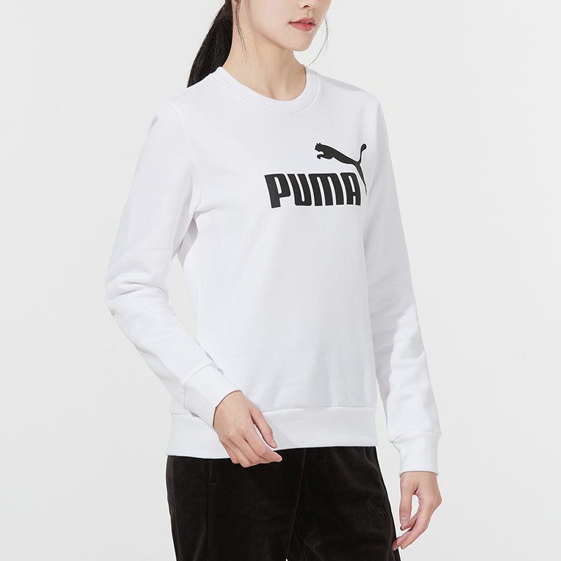 (WMNS) Puma Essential Logo Fleece Crew Neck Sweater 'White' 847678-02 sold by KicksCrew product image thumbnail 5