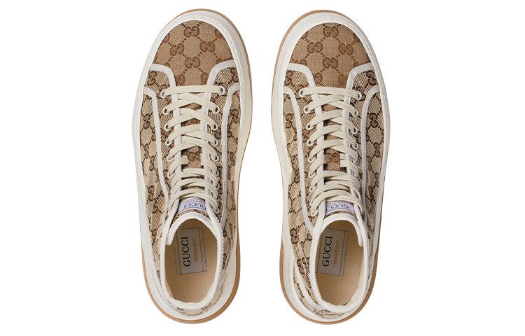 GUCCI Tennis 1977 High-Top Sneakers 'Tan White' 745999-20Q20-9745 sold by KicksCrew product image thumbnail 3