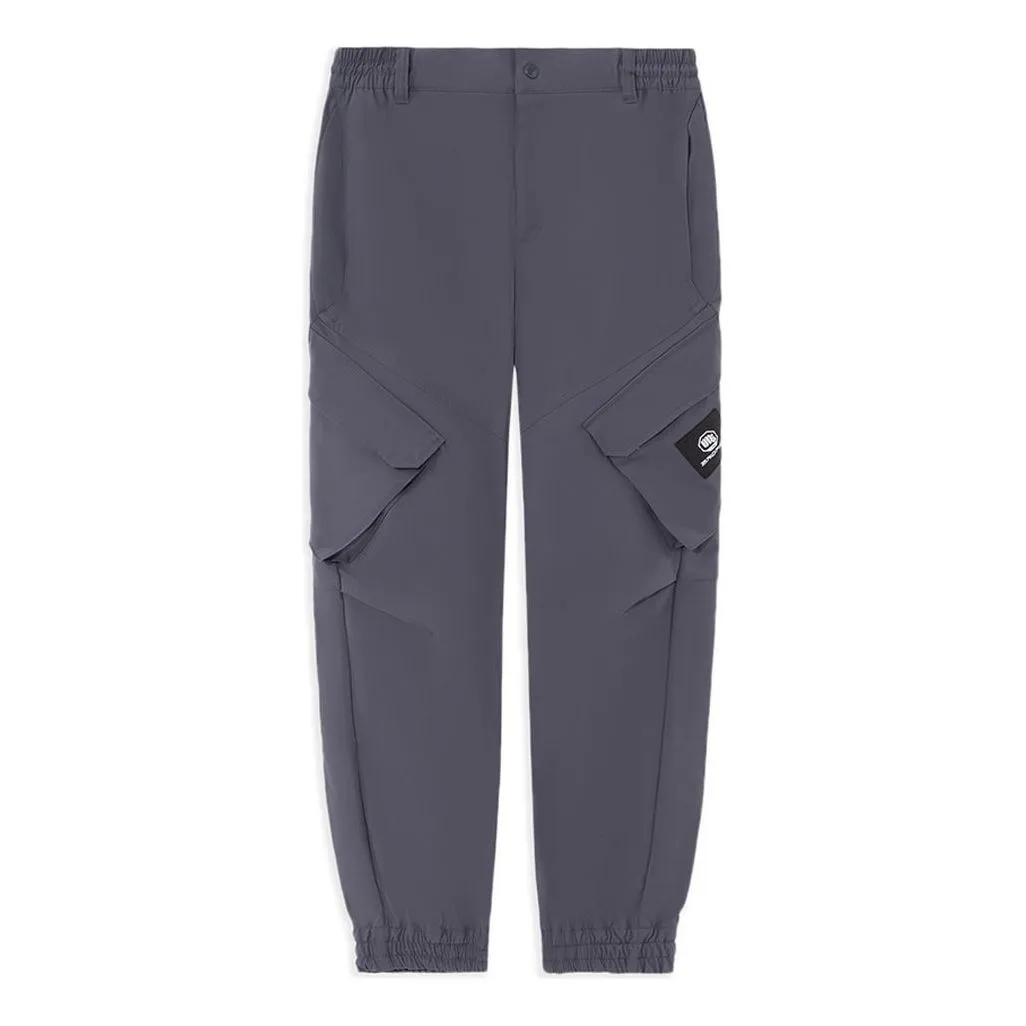 Li-Ning BadFive Graphic Pocket Joggers Pants 'Grey' AKXS075-2 sold by KicksCrew