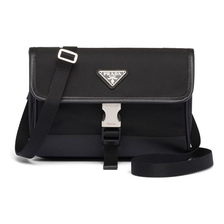 PRADA Saffiano logo-plaque smartphone holder 'Black' 2ZH108-2BBD-F0002 sold by KicksCrew