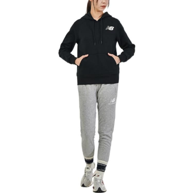 (WMNS) New Balance Core Fleece Hoodie 'Black' WT83817-BK sold by KicksCrew product image thumbnail 2