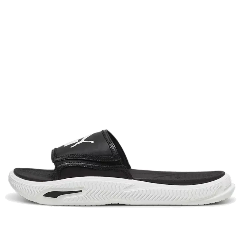 PUMA SoftridePro Slide 24 'Black White' 395432-01 sold by KicksCrew