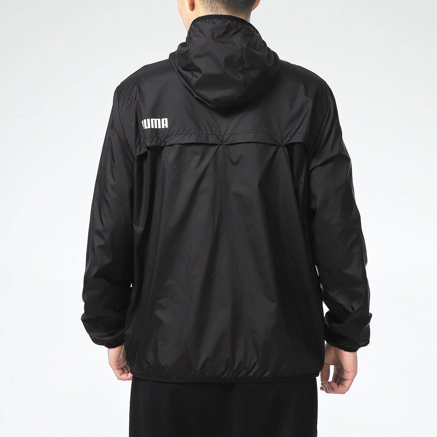 Puma Essentials Solid Windbreaker Jacket 'Black White' 588786-01 sold by KicksCrew product image thumbnail 4
