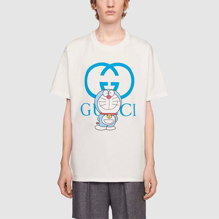 GUCCI x Doraemon Oversized T-shirt 'White Blue' 616036-XJDEZ