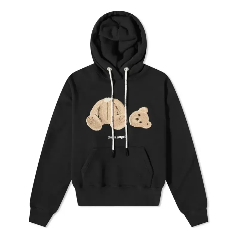 Palm Angels Kill The Bear Popover Hoodie 'Black' PMBB058F21FLE0071060 sold by KicksCrew