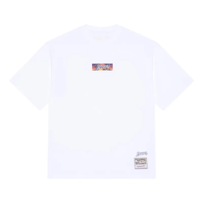 Mitchell & Ness x NBA Los Angeles Lakers T-Shirt 'White' MNJYSST23021BOX-WHITE sold by KicksCrew