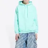 Balenciaga Logo Hoodie Medium Fit 'Terquesa' 600583TLVB83062 sold by KicksCrew