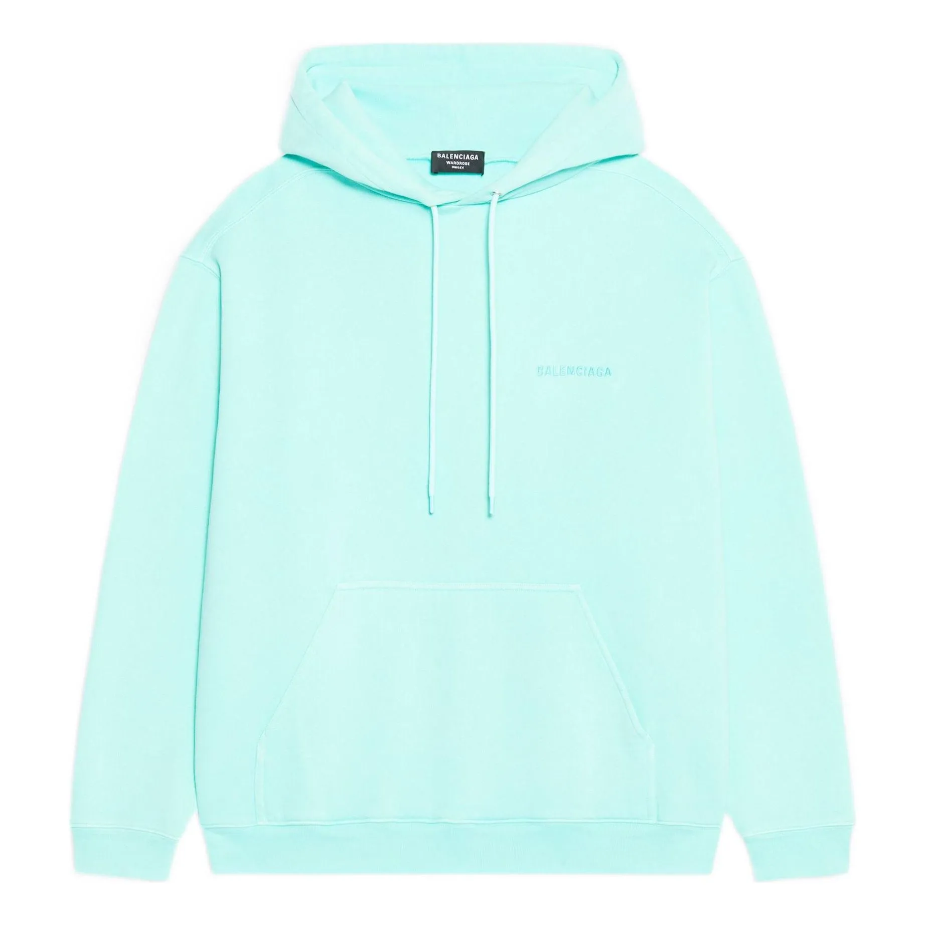 Balenciaga Logo Hoodie Medium Fit 'Terquesa' 600583TLVB83062 sold by KicksCrew