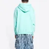 Balenciaga Logo Hoodie Medium Fit 'Terquesa' 600583TLVB83062 sold by KicksCrew