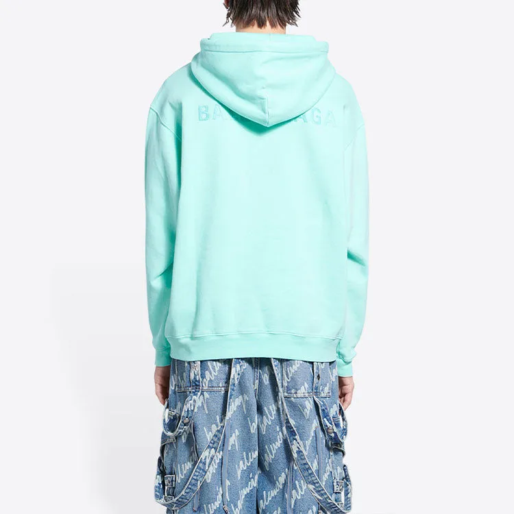 Balenciaga Logo Hoodie Medium Fit 'Terquesa' 600583TLVB83062 sold by KicksCrew product image thumbnail 4