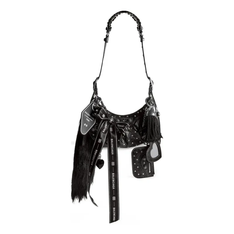 (WMNS) Balenciaga Le Cagole Collector Xs Shoulder Bag With Rhinestones 'Black' 6713092AASO1000 sold by KicksCrew