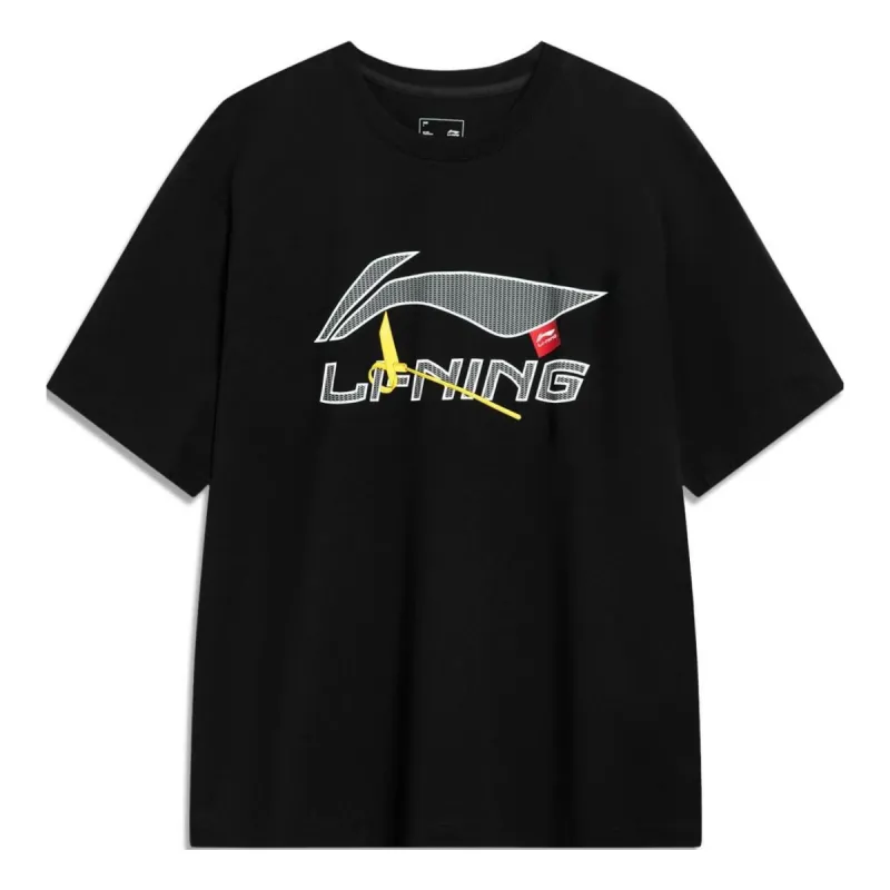 Li-Ning Essential Logo T-shirt 'Black' AHST757-1 sold by KicksCrew