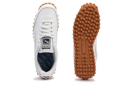 PUMA Fast Rider Navy Pack-White Sneakers 'White Tan' 396836-01 sold by KicksCrew
