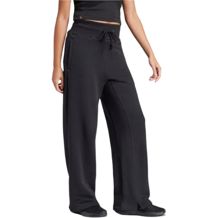 (WMNS) adidas Lounge French Terry Straight Leg Pants 'Black' IR8784 sold by KicksCrew product image thumbnail 3
