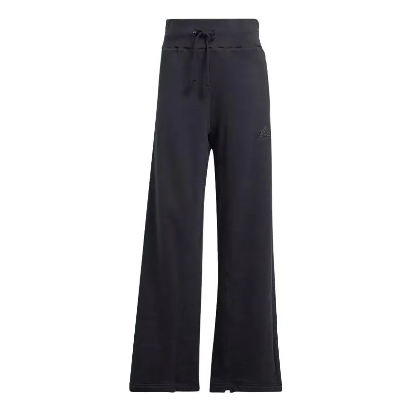 (WMNS) adidas Lounge French Terry Straight Leg Pants 'Black' IR8784 sold by KicksCrew
