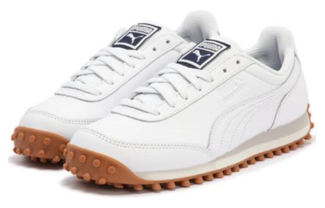 PUMA Fast Rider Navy Pack-White Sneakers 'White Tan' 396836-01 sold by KicksCrew