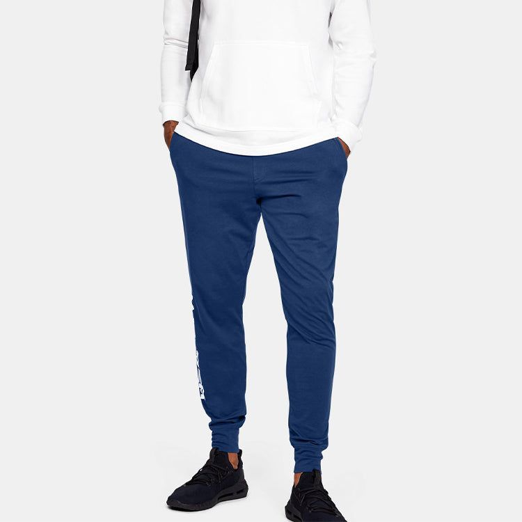 Under Armour Sportstyle Cotton Graphic Joggers 'Navy White' 1329298-449 sold by KicksCrew product image thumbnail 4