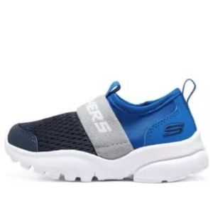 (GS) Skechers Slip-On Sport Shoes 'Black Grey Blue' 405215N-NVBL sold by KicksCrew