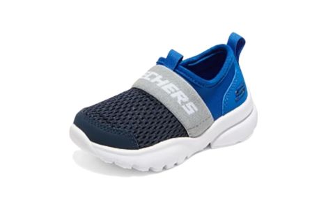 (GS) Skechers Slip-On Sport Shoes 'Black Grey Blue' 405215N-NVBL sold by KicksCrew