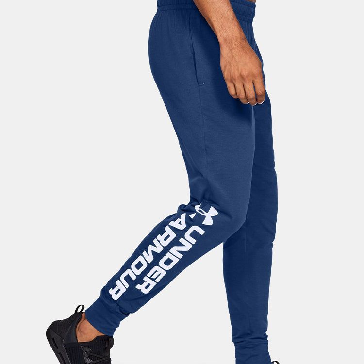 Under Armour Sportstyle Cotton Graphic Joggers 'Navy White' 1329298-449 sold by KicksCrew product image thumbnail 5