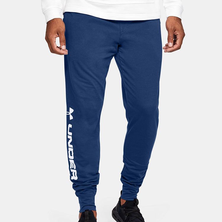Under Armour Sportstyle Cotton Graphic Joggers 'Navy White' 1329298-449 sold by KicksCrew product image thumbnail 3