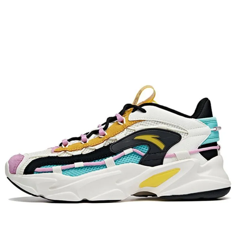 (WMNS) ANTA Life Series Sneakers 'White Yellow Green' 122028889-2 sold by KicksCrew