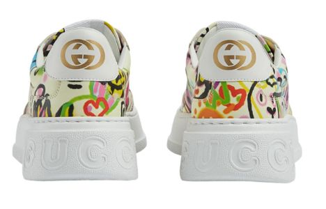 (WMNS) GUCCI Chunky B GG Graffiti Print Sneakers 'White Multi' 727832-AABKS-9250 sold by KicksCrew