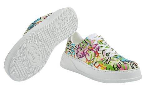 (WMNS) GUCCI Chunky B GG Graffiti Print Sneakers 'White Multi' 727832-AABKS-9250 sold by KicksCrew