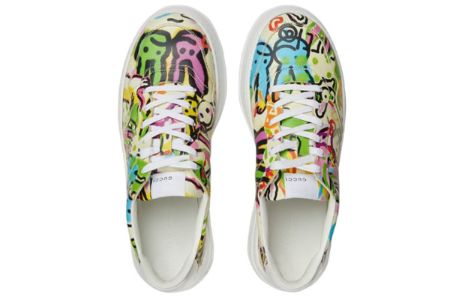 (WMNS) GUCCI Chunky B GG Graffiti Print Sneakers 'White Multi' 727832-AABKS-9250 sold by KicksCrew