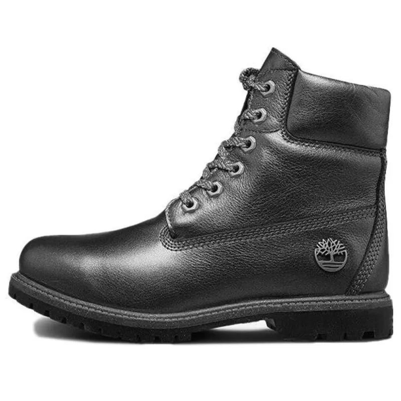 (WMNS) Timberland 6 Inch Heritage Premium Waterproof Pewter Leather Boots 'Black' A24HY sold by KicksCrew