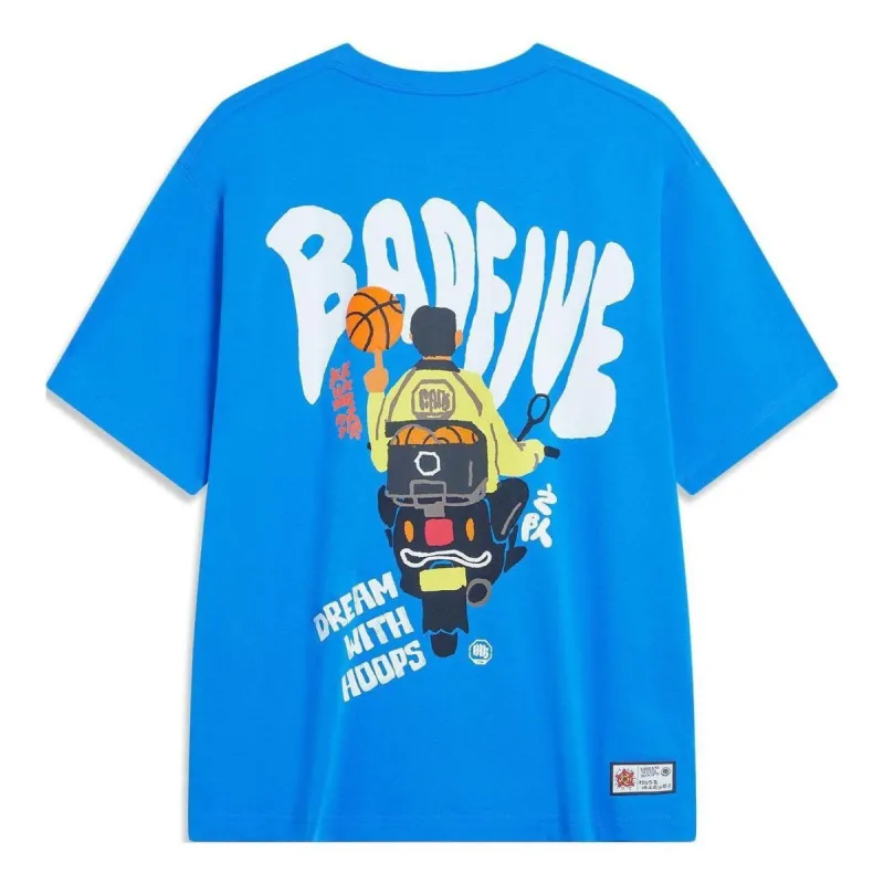 Li-Ning BadFive Graphic T-shirt 'Blue' AHST901-2 sold by KicksCrew
