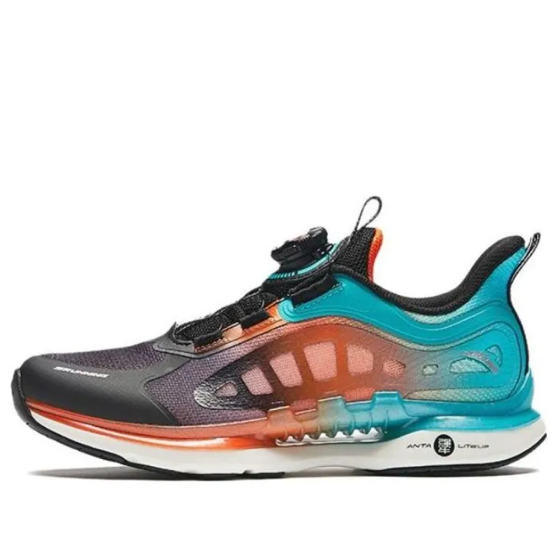 (GS) ANTA Running Series Sneakers 'Black Orange Blue' A312425577-5 sold by KicksCrew