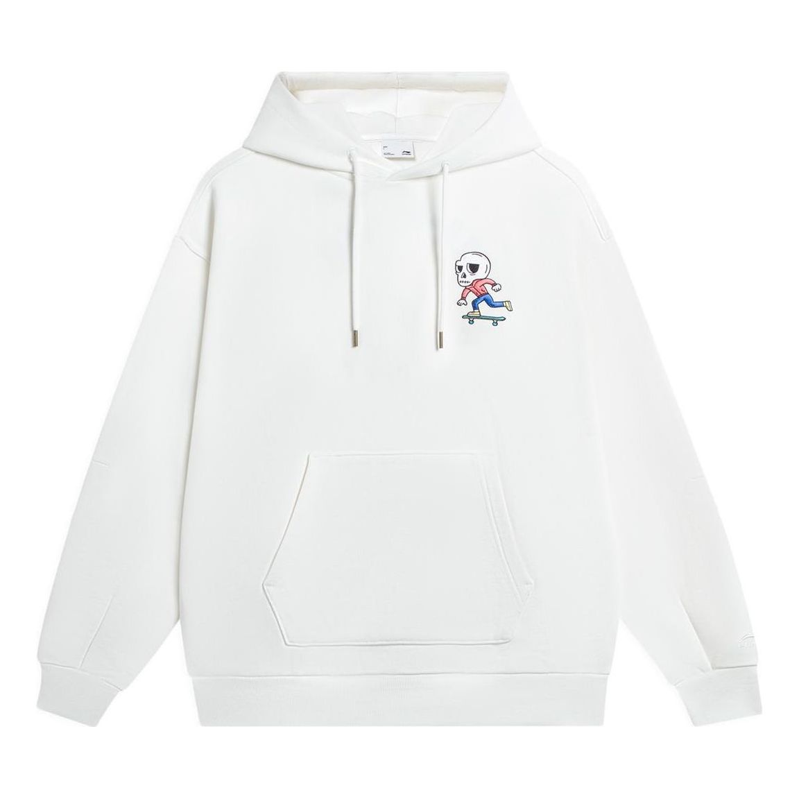 Li-Ning x Pablo Ientile Skull Graphic Hoodie 'White' AWDS913-3 sold by KicksCrew