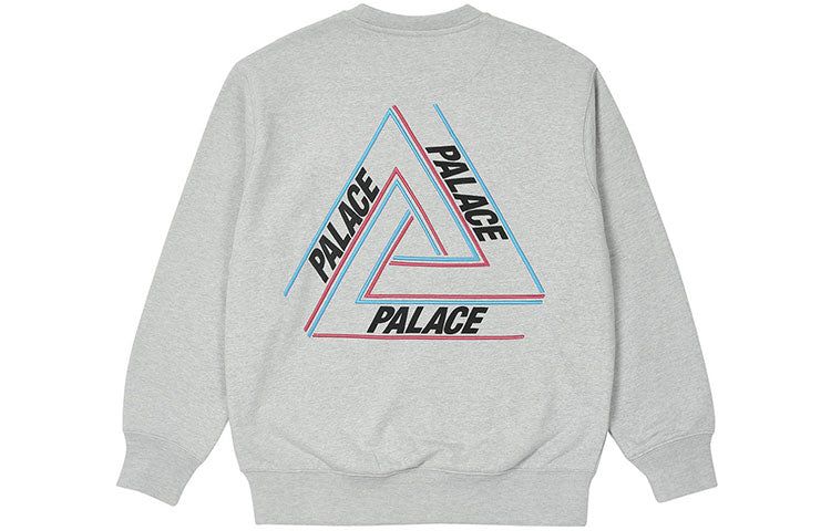 Palace Fw21 Basically A Tri-ferg Crew Sweater 'Grey' P21CW009 sold by KicksCrew product image thumbnail 2