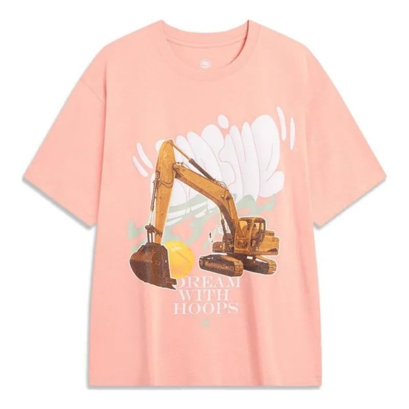 Li-Ning BadFive Graphic T-shirt 'Pink' AHST909-2 sold by KicksCrew