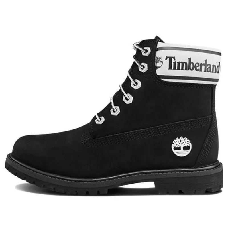 (WMNS) Timberland 6 Inch Premium LF 'Black Nubuck Logo' A2314 sold by KicksCrew